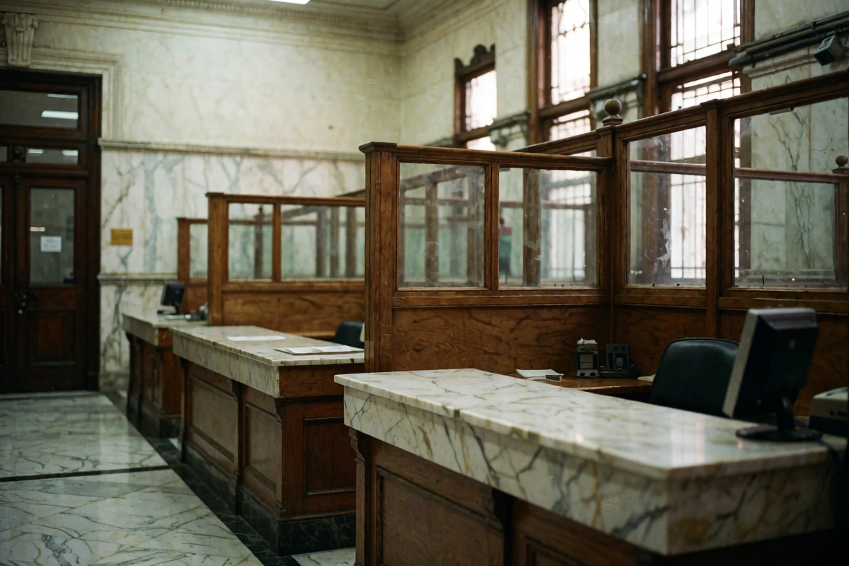 A bank entrance and cash machine on a commercial street in Buenos Aires